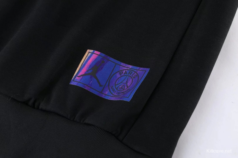 2025 Air Jordan Jumpman Black Purple Hoodie Full Zipper Jacket+Long Pants