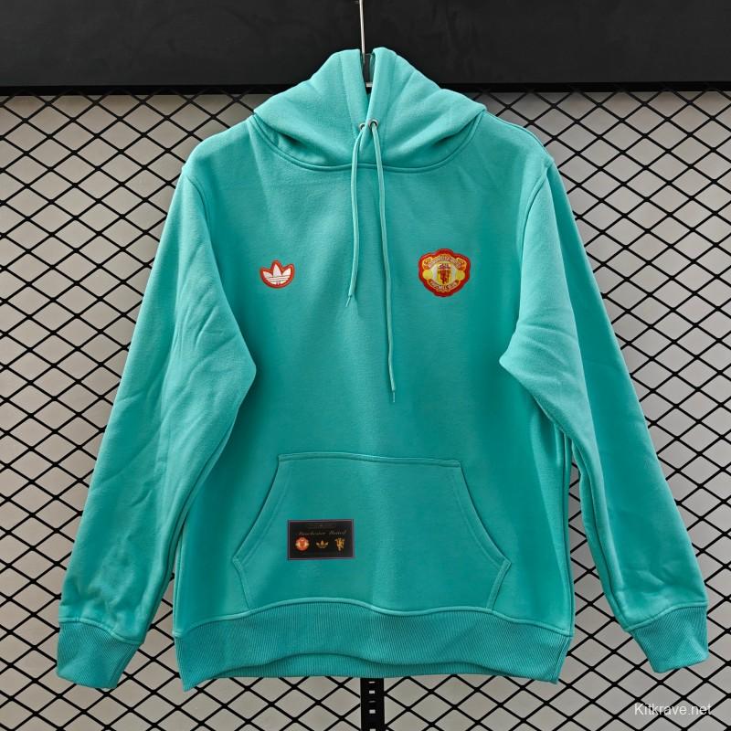 25/26 Manchester United Retro Embroidered Logo Hoodie 9 Colors