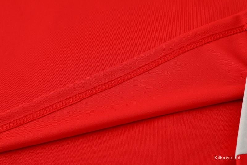 25/26  Adidas Red/White Full zipper Jacket Tracksuit+ long pants