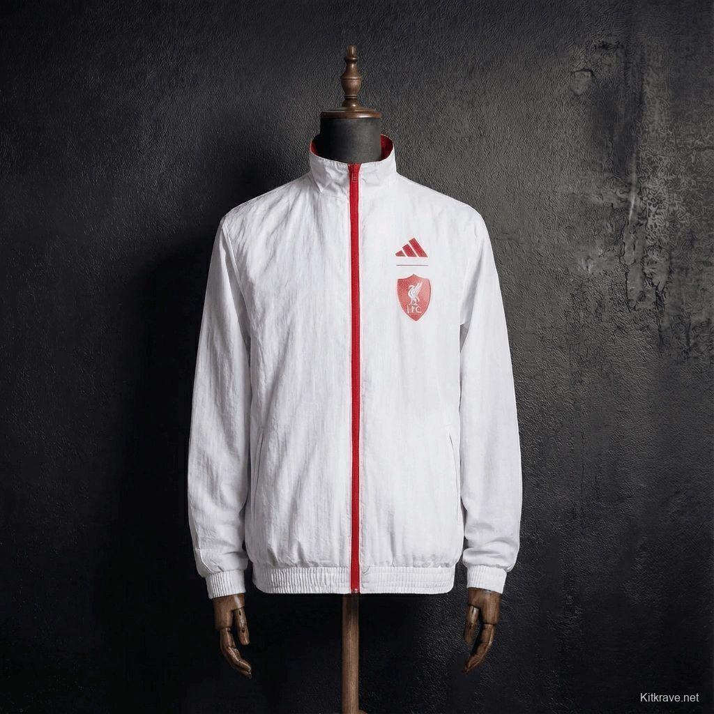 2026 Liverpool Red And White Reversible Full Zipper Jacket