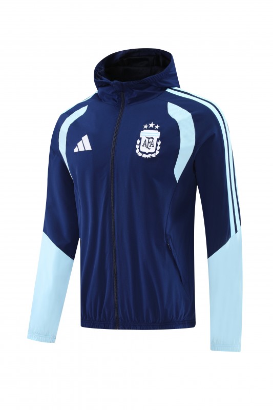 2026 Argentina Navy Blue Full Zipper Jacket + Long Pants