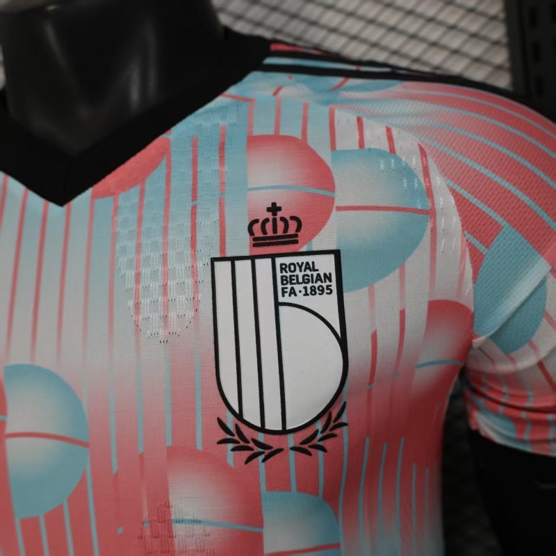 2026 Player Version Belgium Away White Pink Jersey