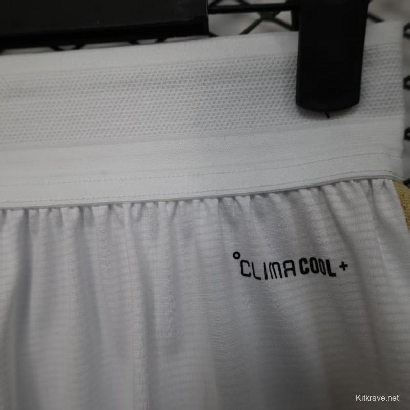 2026 Player Version  Italy Home White with Gold Stripes Shorts