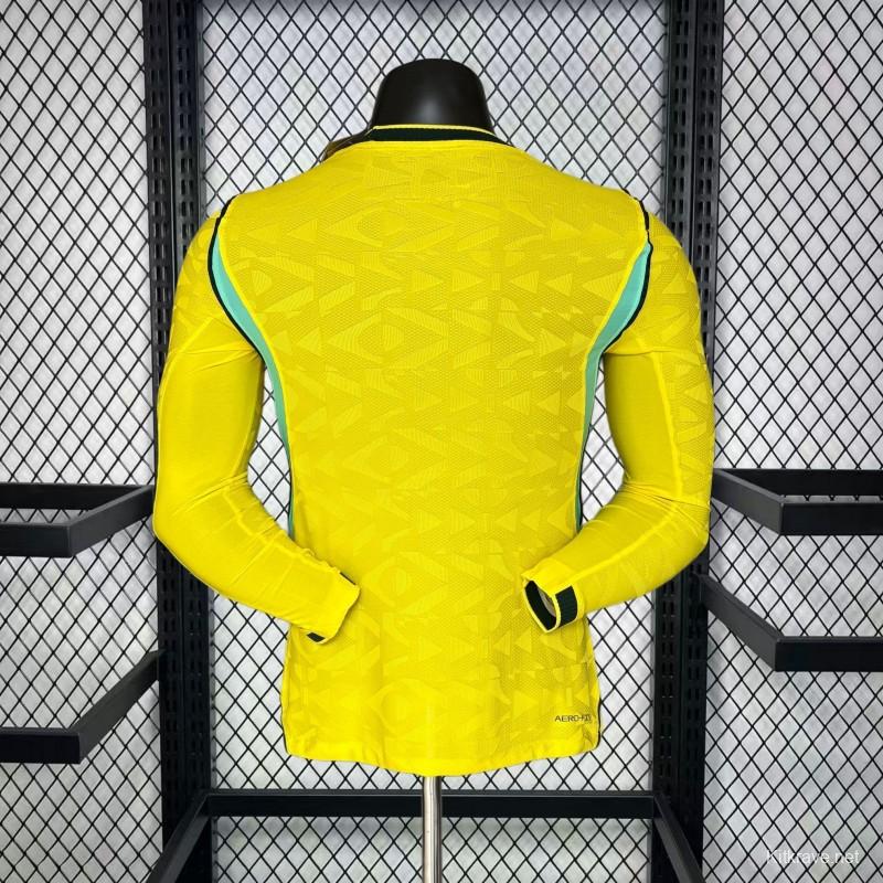 2026 Player Version Mens Brazil World Cup Home Long Sleeve Jersey