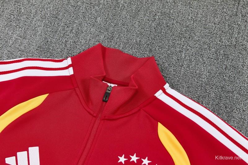 26/27 Germany  Red Full Zipper Jacket Tracksuit + Long Pants