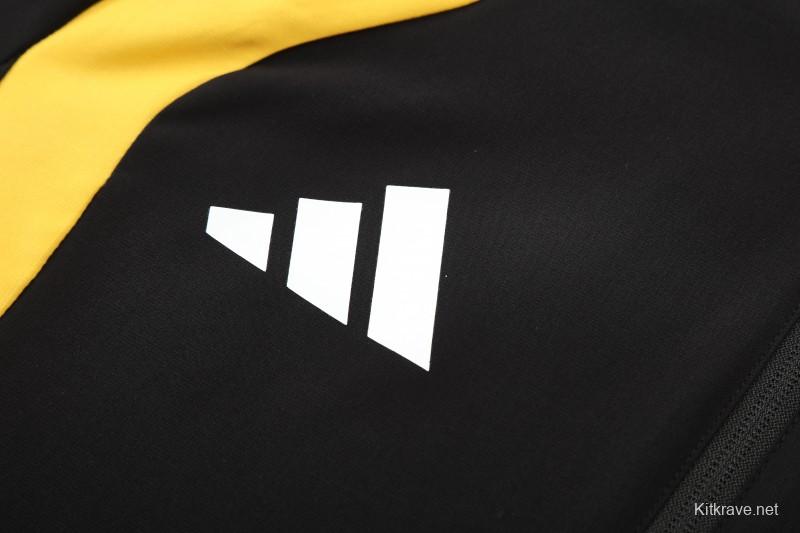 26/27 Germany Black Full Zipper Jacket Tracksuit + Long Pants