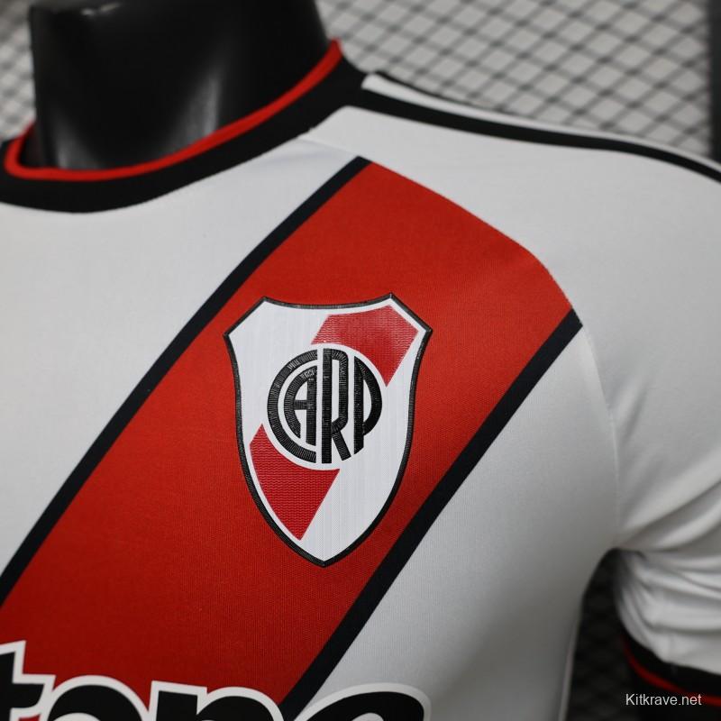Player Version 26/27 River Plate Home White with Red Diagonal Sash Jersey
