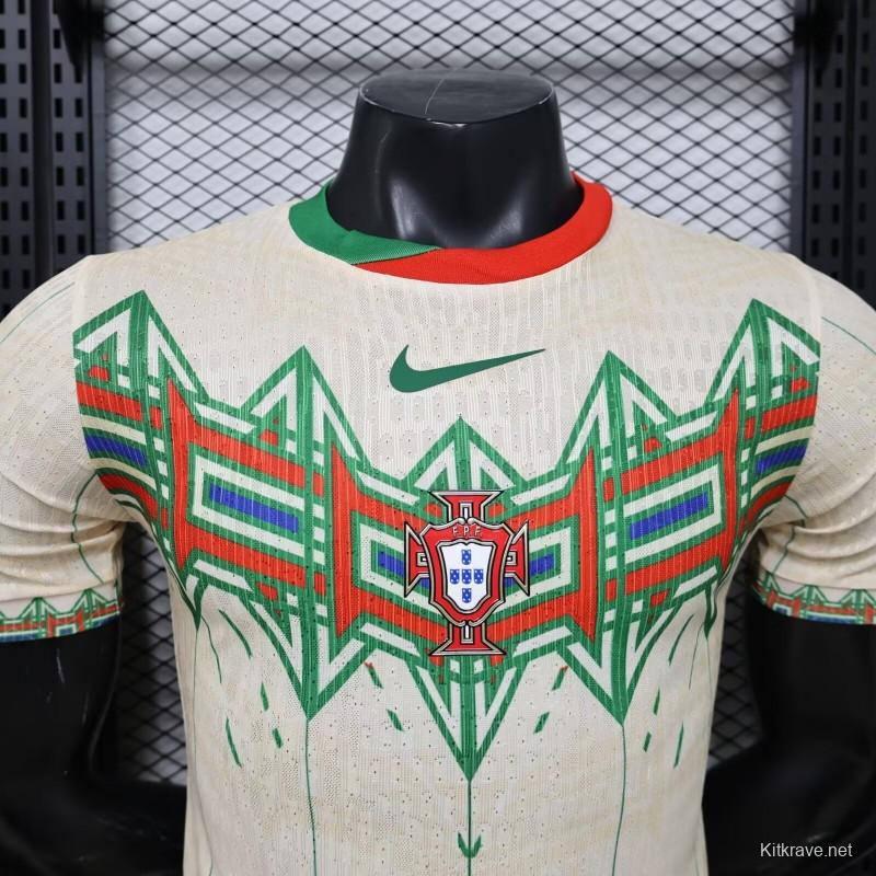 Player Version 2026 Portugal Cream with Geometric Tribal Pattern Special Edition  Jersey