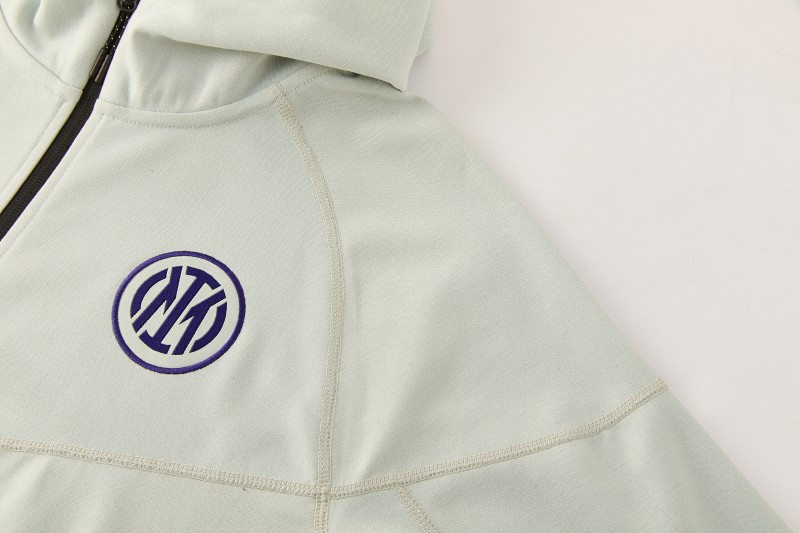 26/27 Inter Milan Light Mint Full Zipper Hooded Tracksuit + Long Pants