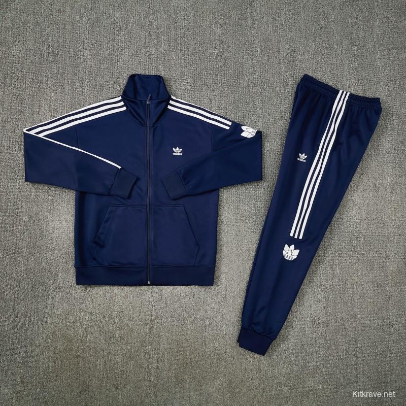 2026 Adidas Navy Blue Full Zipper Jacket + Long Pants