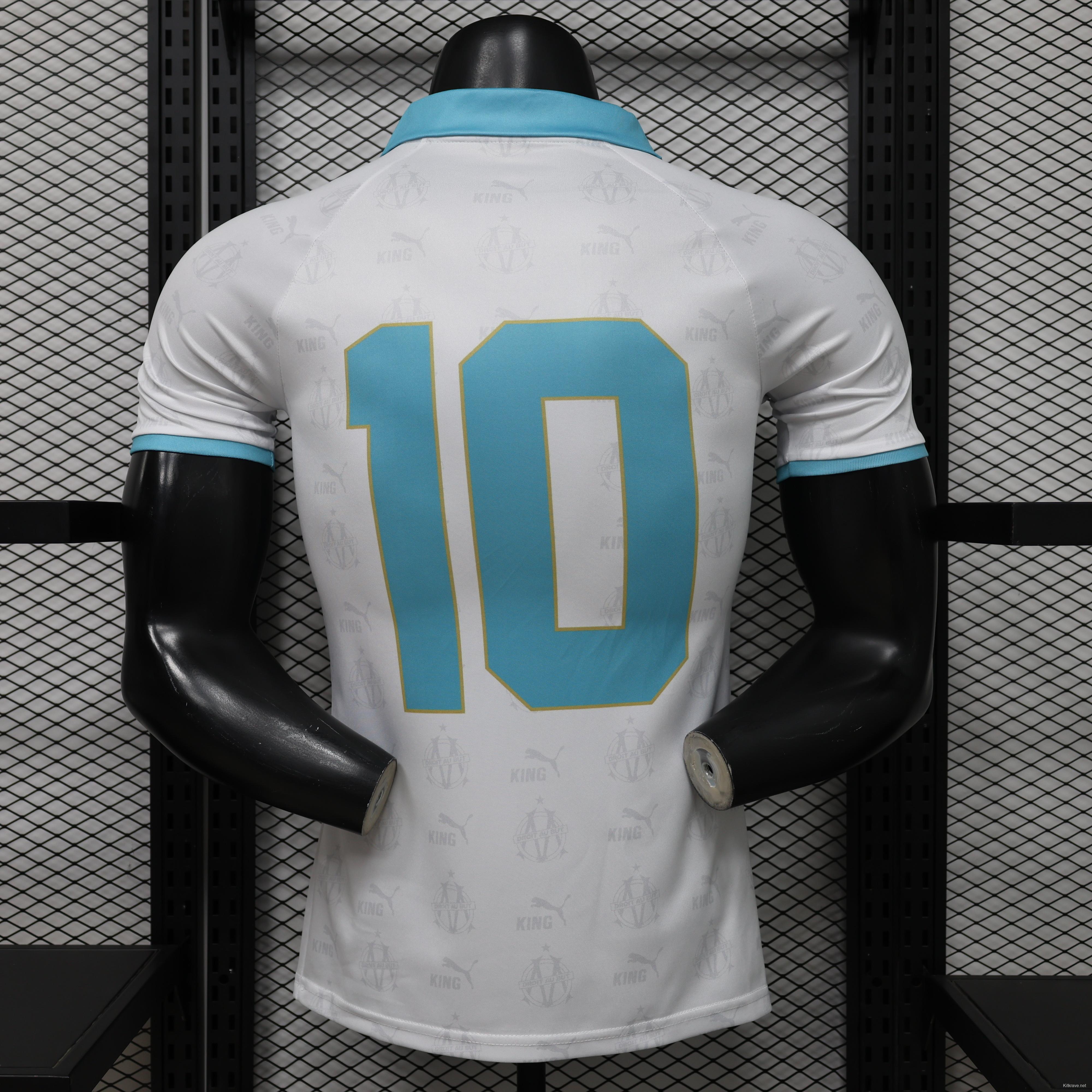 Player Version 26/27 Olympique de Marseille White with Sky Blue Special Edition Jersey