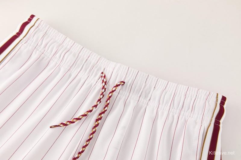 26/27 Arsenal  White Pinstripe Short Sleeve+Soccer Shorts