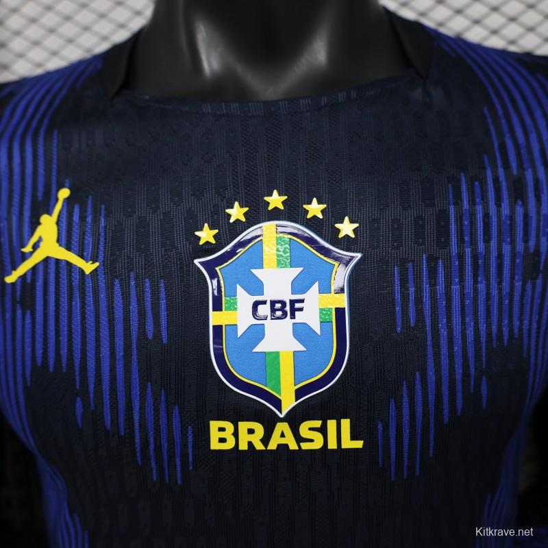 Player Version 26/27 Brazil Navy Blue Special Edition Long Sleeve Jersey