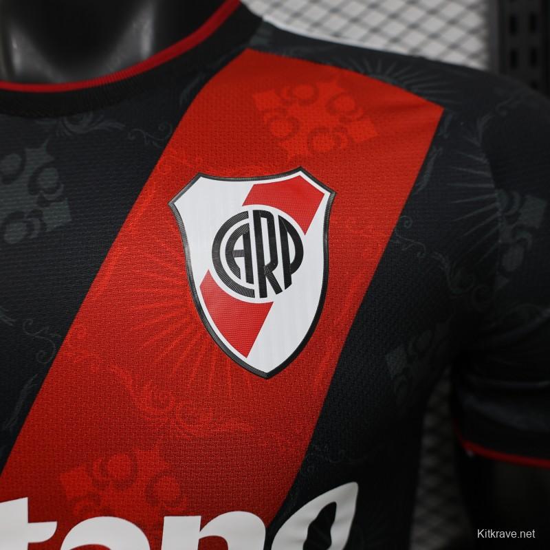 Player Version 26/27 River Plate Black with Red Diagonal Band Third Jersey