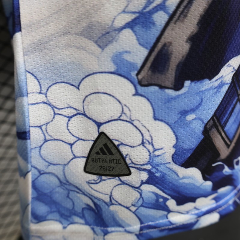 Player Version 2026 Japan Adidas Special Edition "Samurai Blue Dragon" Full Sublimation White Jersey