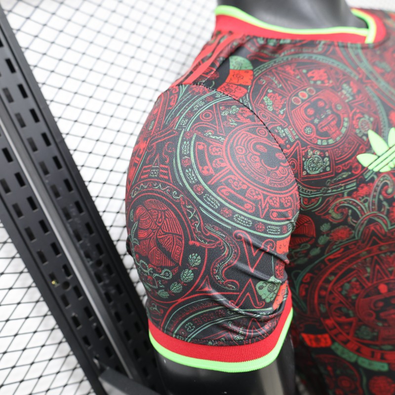 Player Version 2026 Mexico  Black with Aztec Calendar & Day of the Dead Special Edition Jersey