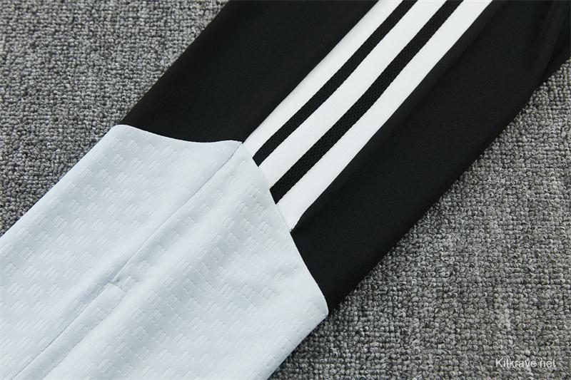 2026 Spain Black & White Half Zipper Jacket Tracksuit + Long Pants