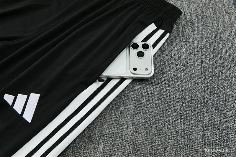 2026 Spain Black & White Half Zipper Jacket Tracksuit + Long Pants