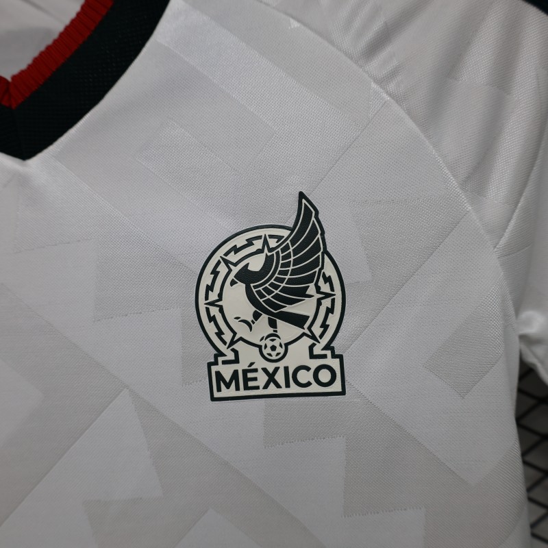 Player Version 2026 Womens Mexico Away White with Geometric Diamond Texture Jersey