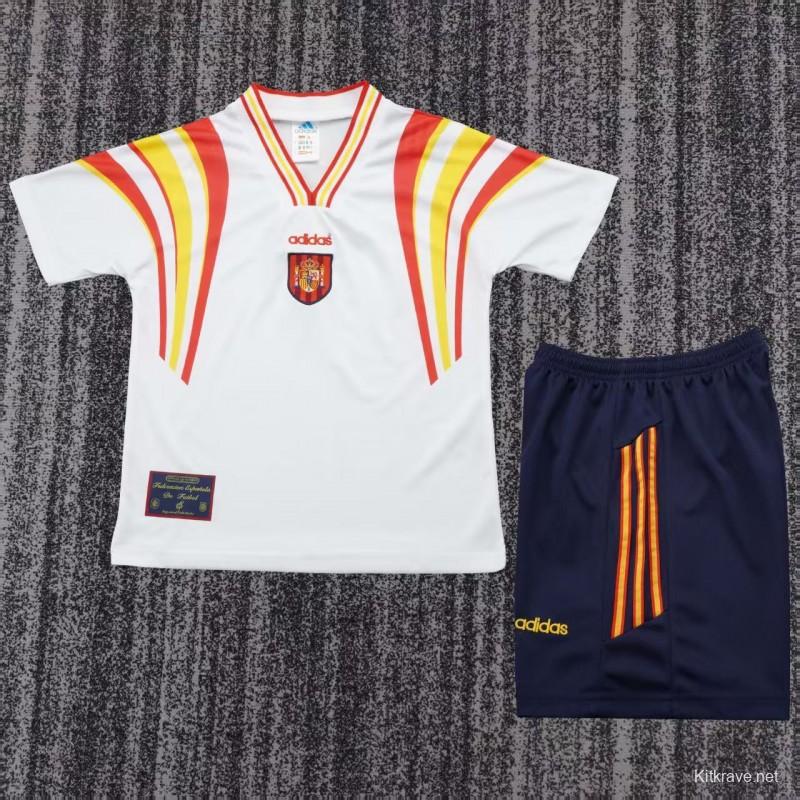 Retro Kids 1996  Spain Third WhiteJersey