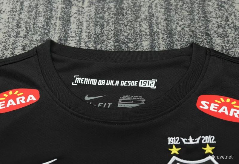 Retro Kids 12/13 Santos FC Black Long Sleeve Jersey
