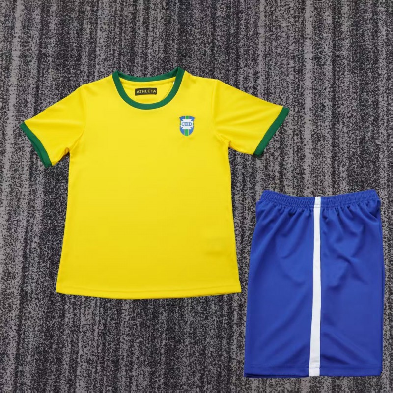 Retro Kids 1970  Brazil Yellow Jersey