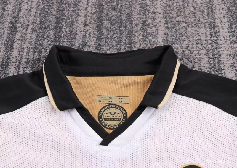 Retro Kids 01/02 Manchester United Centenary White Reversible Jersey