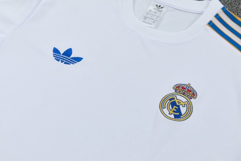 26/27 Real Madrid White Short Sleeve Tracksuit + Long Pants