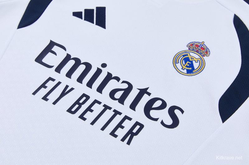 26/27 Real Madrid  White Short Sleeve+Soccer Shorts