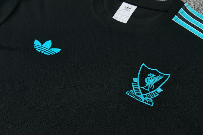 2026 Liverpool Black Short Sleeve Tracksuit + Long Pants