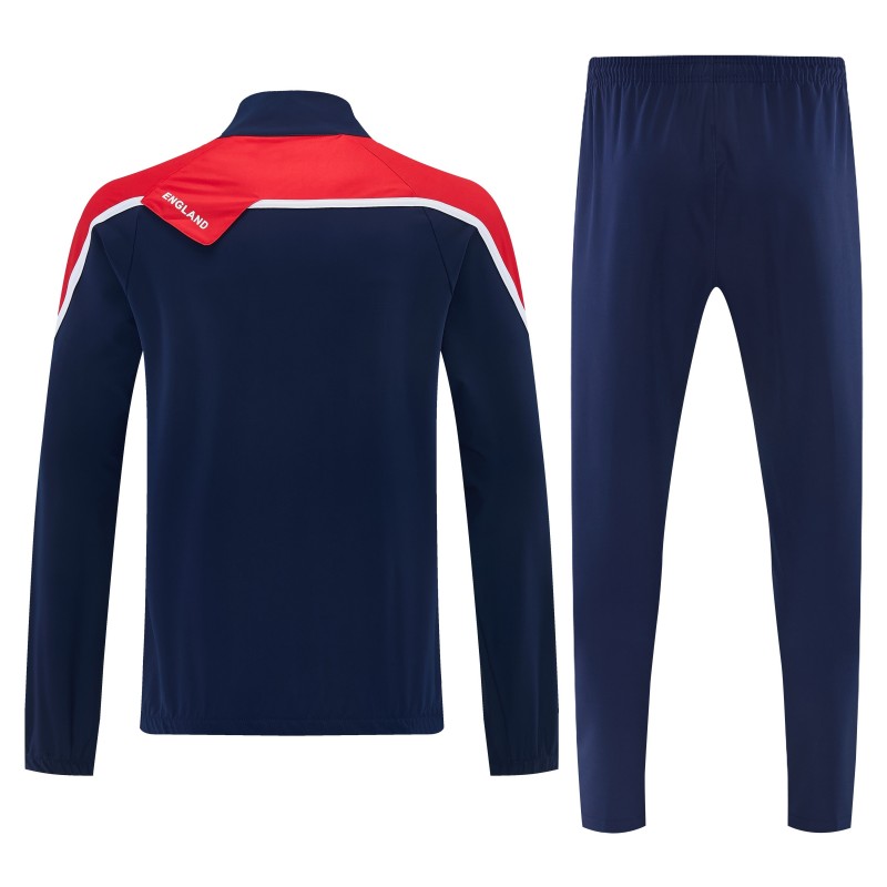 2026 England Navy Blue  Full Zipper Jacket Tracksuit + Long Pants