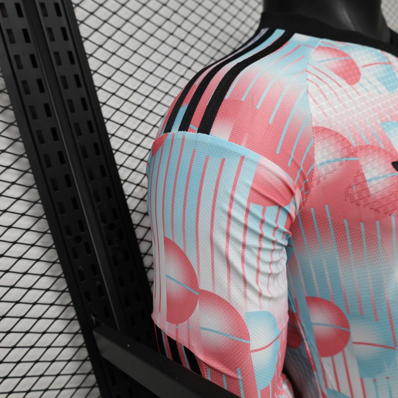 Player Version 26/27 Belgium Frozen Blue & Pink  Away Long Sleeve Jersey