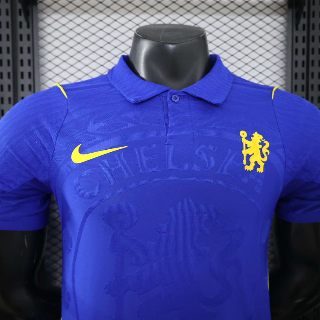 layer Version 26/27 Chelsea FC Royal Blue Polo Collar Home Jersey