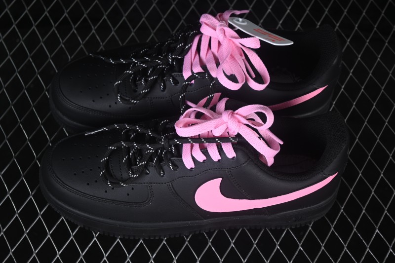Nike Air Force 1 '07 Low Black Peach Berry Hand-Painted Graffiti Low-Top Casual Skateboard Shoes - CW2288-512