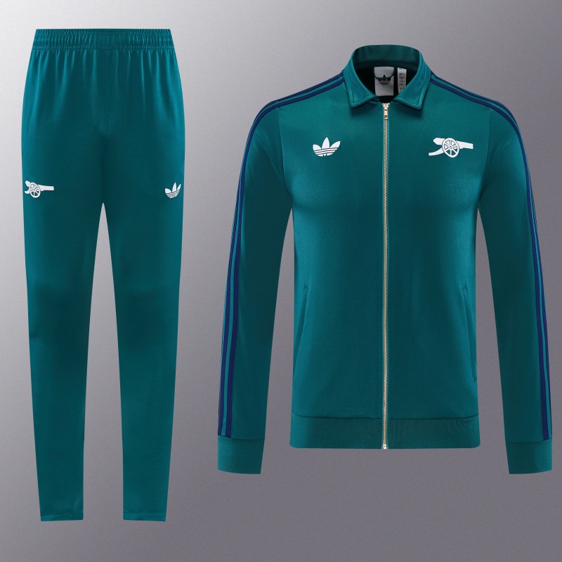 26/27 SSC Napoli Dark Green Full Zipper Jacket Tracksuit + Long Pants