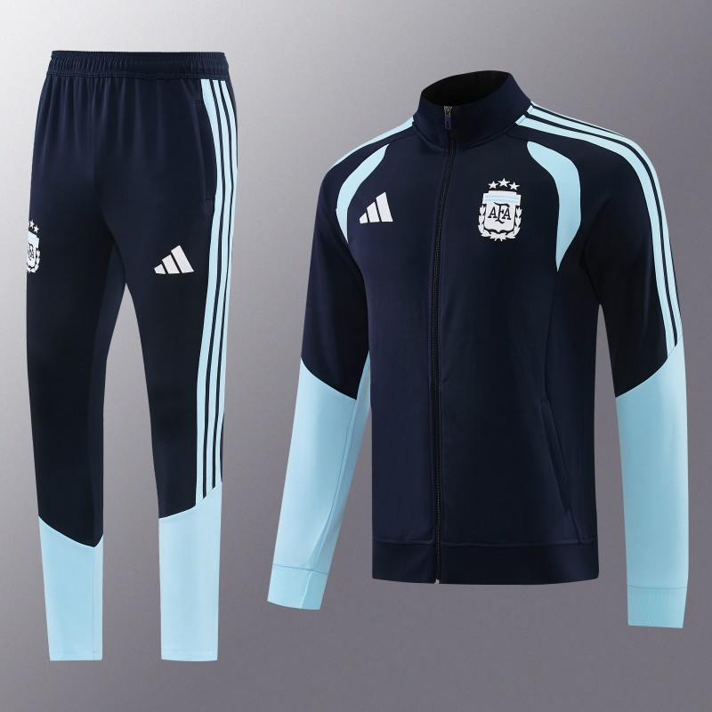 26/27 Argentina Royal Blue Full Zipper Jacket Tracksuit + Long Pants