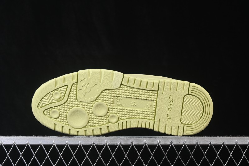 Off-White Out Of Office Low-Top Fashion Sneakers Lemon Green - AJD4