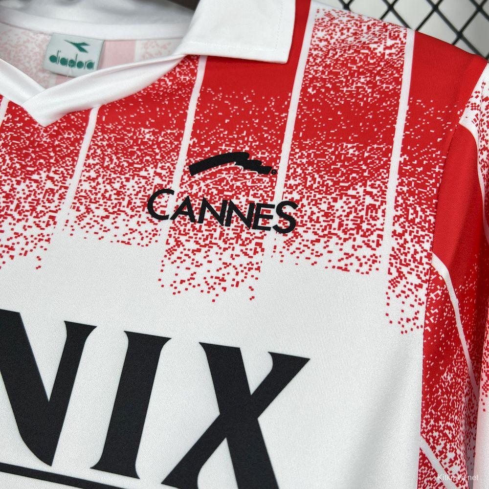 1991/92 Retro AS Cannes Home Long Sleeves Jersey