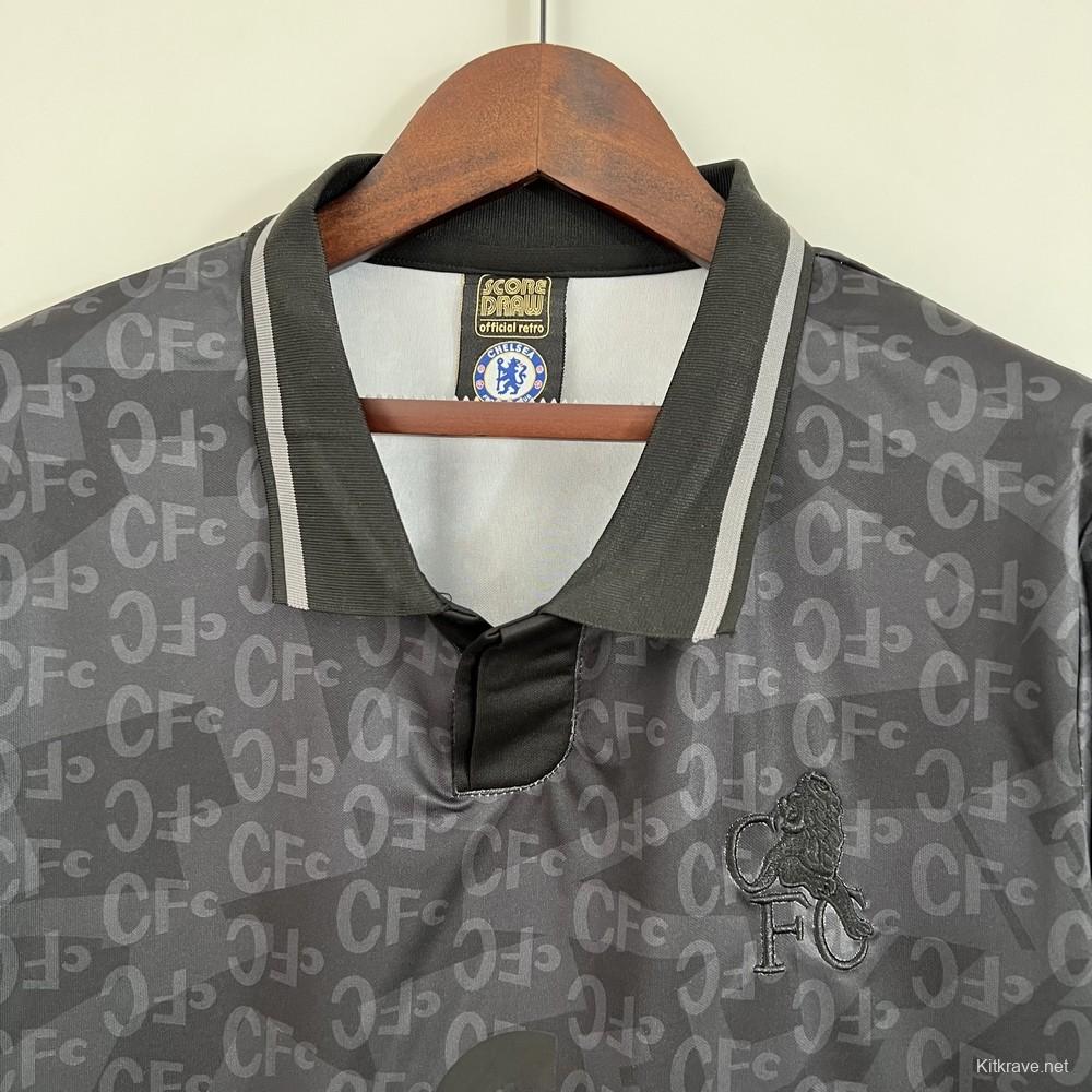 Retro Chelsea 1990 Black Special Black Out Jersey