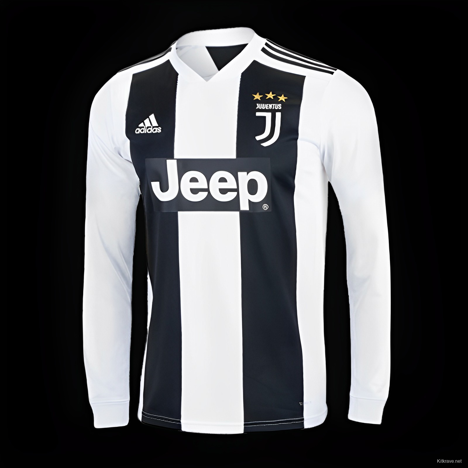 Player Version Retro 18/19 Juventus Home Long Sleeve Jersey