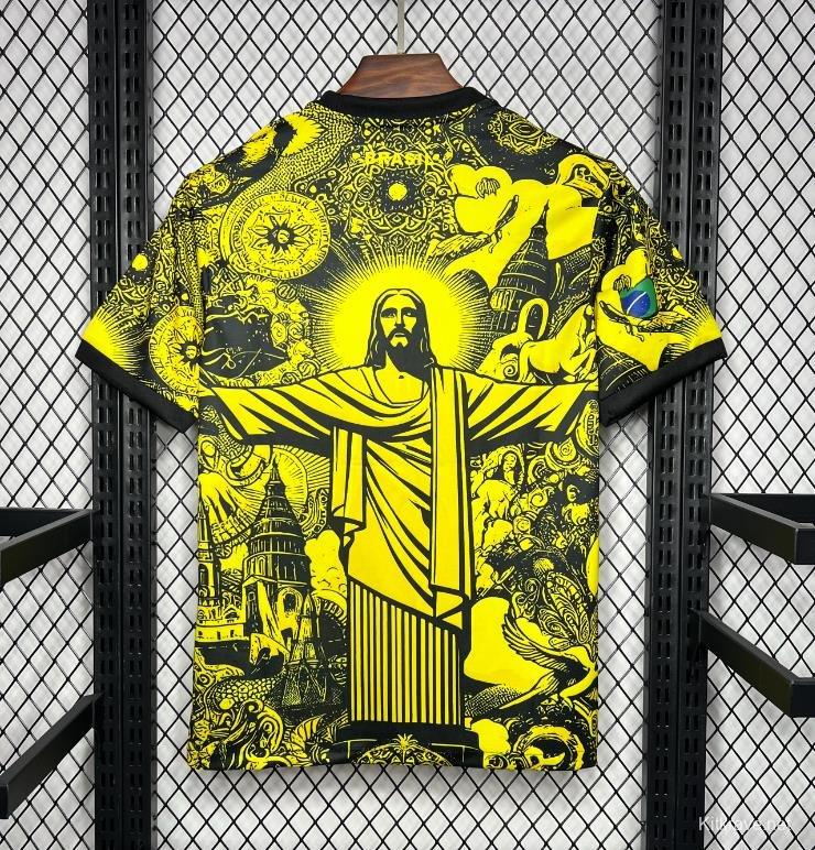 2024 Brazil X Christ Yellow Special Jersey