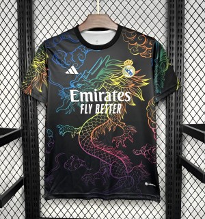 24/25 Real Madrid Black Multi-Color Dragon Special Jersey