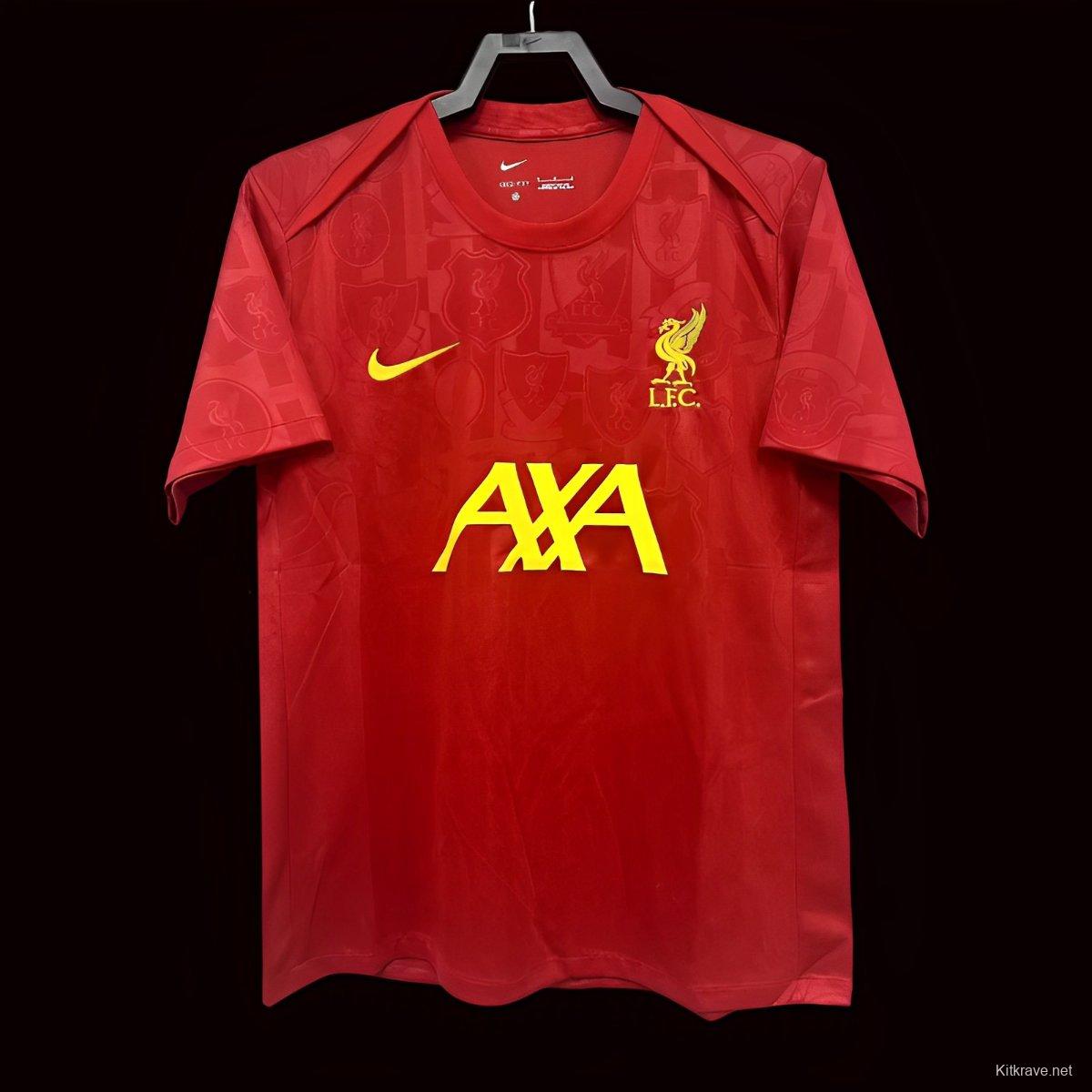 24/25 Liverpool Red Training Pre-match Jersey
