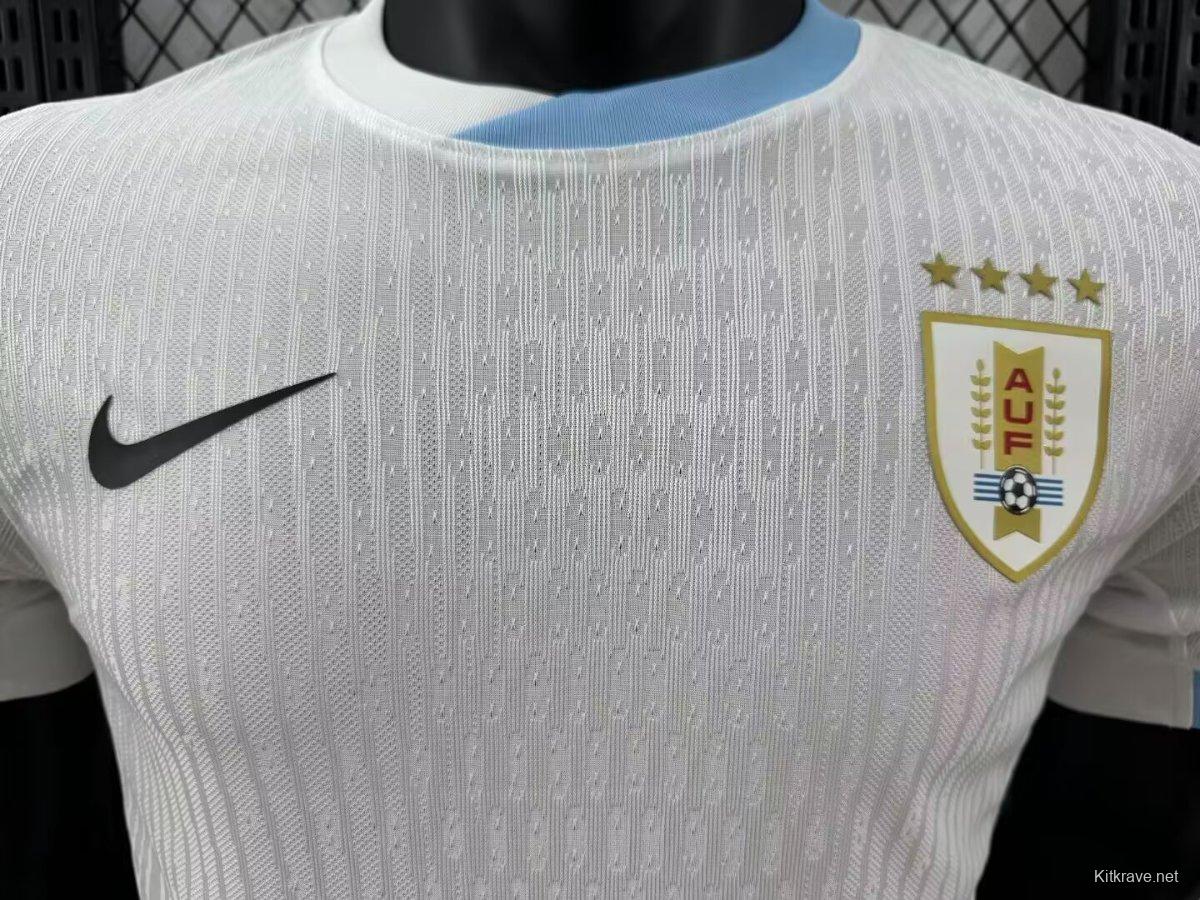 Player Version 2024 Uruguay Away White Jersey