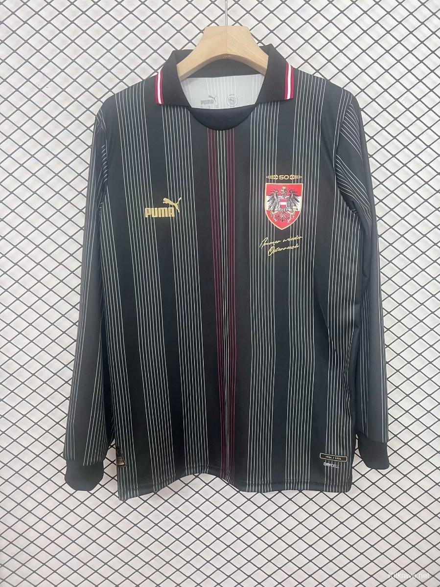 2024 Austria 50Th Anniversary Black Long Sleeve Jersey