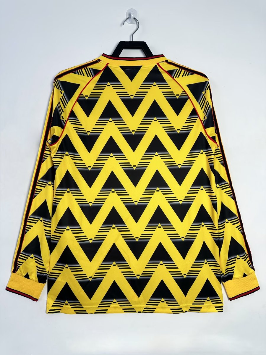 Retro 91/93 Arsenal Away Yellow Long Sleeve Jersey