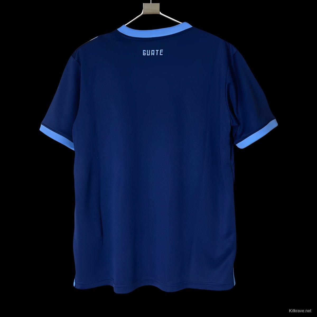 2025 Guatemala Navy Blue with White Diagonal Stripe Jersey