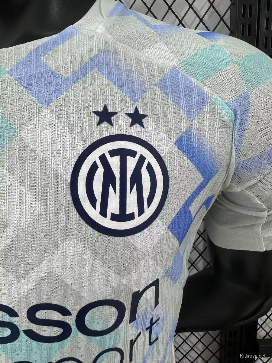 Player Version 25/26 Inter Milan Away White Jersey With Sponsor