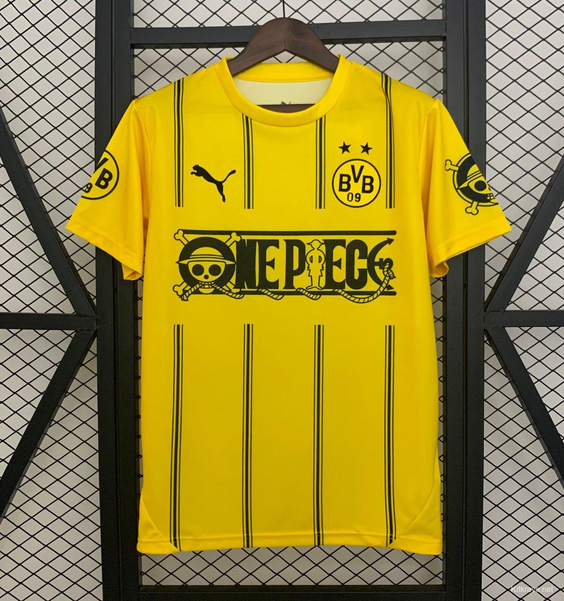 25/26 Borussia Dortmund Yellow with One Piece Design Jersey
