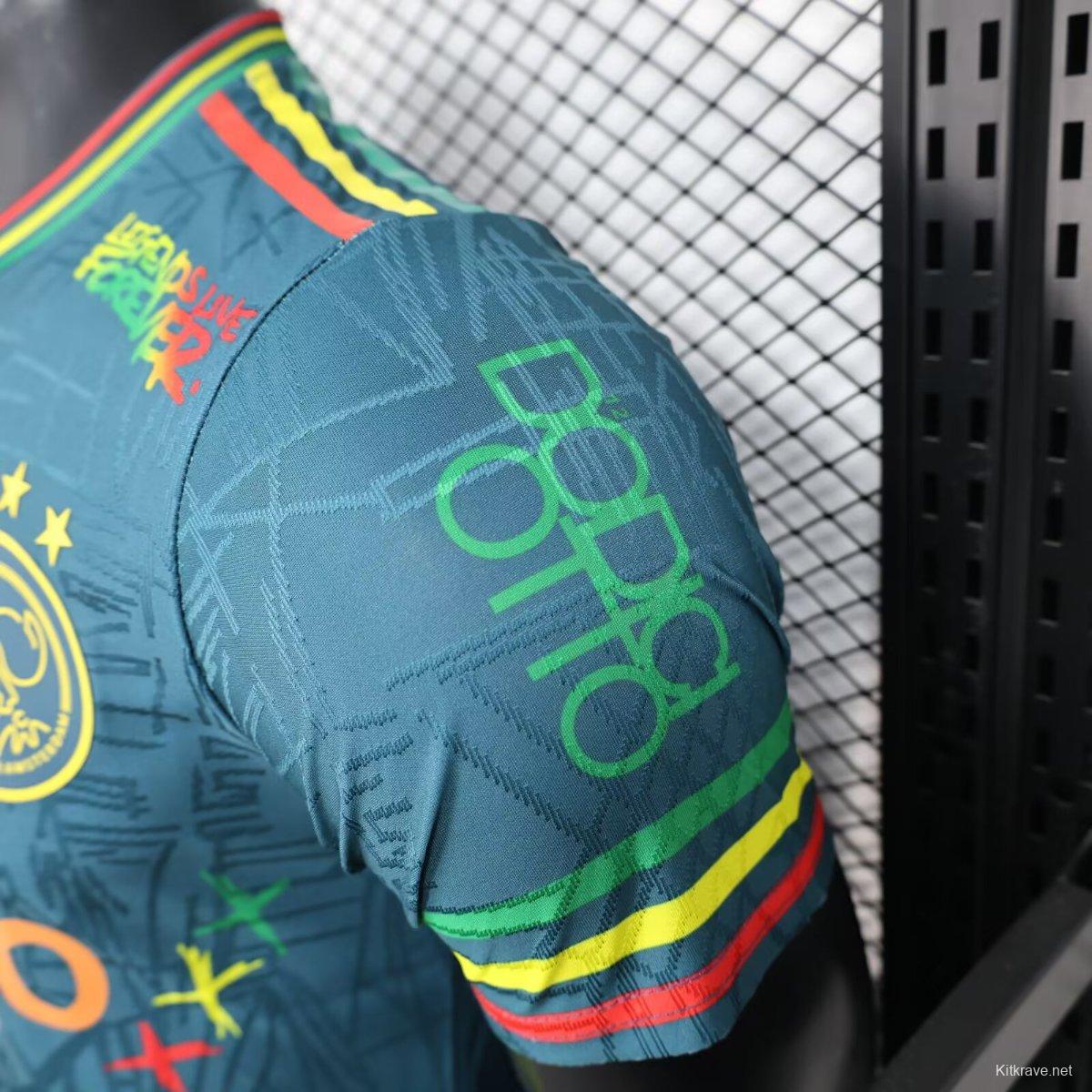 25/26 Ajax Navy Blue with Bob Marley Tribute Jersey